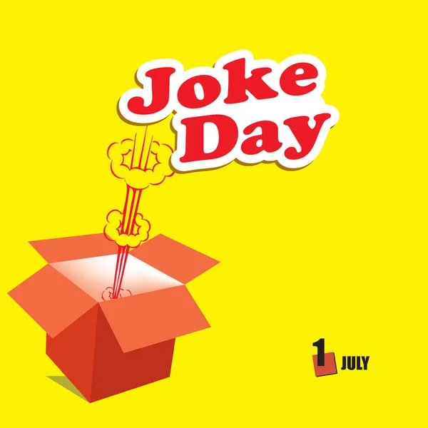 Kalender Evenement Wordt Gevierd Juli Joke Day — Stockvector