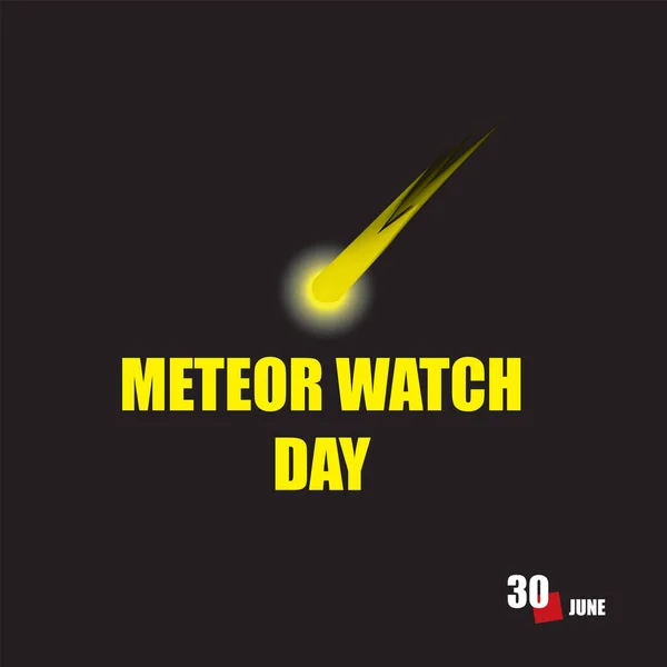 Naptár Esemény Ünneplik Júniusban Meteor Watch Day — Stock Vector