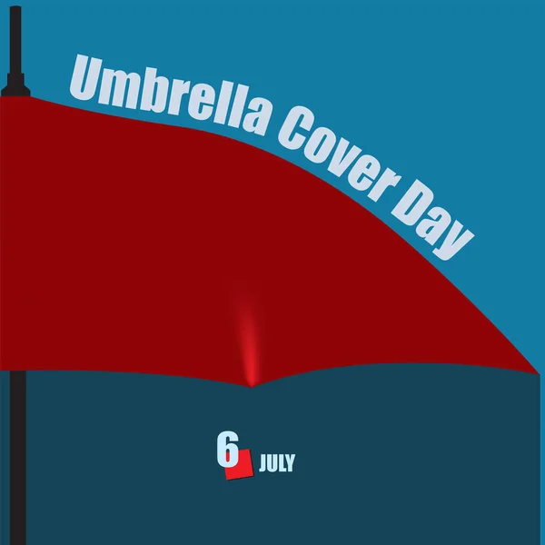 Εκδήλωση Γιορτάζεται Τον Ιούλιο Umbrella Cover Day — Διανυσματικό Αρχείο