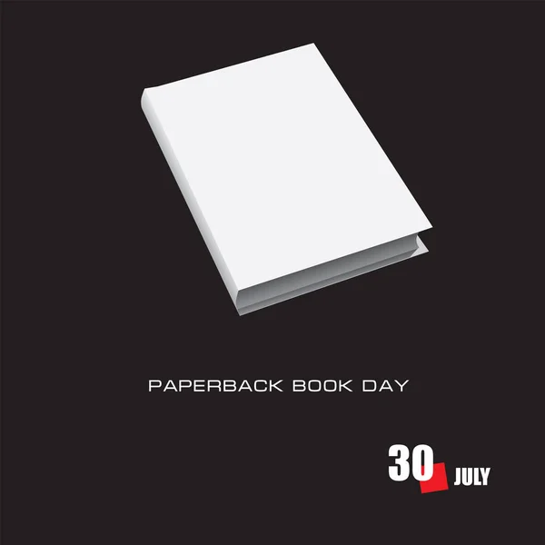 Evento Del Calendario Celebra Luglio Paperback Book Day — Vettoriale Stock