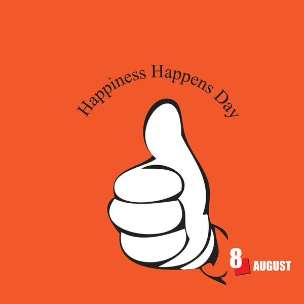 Εκδήλωση Γιορτάζεται Τον Αύγουστο Happiness Happens Day — Διανυσματικό Αρχείο