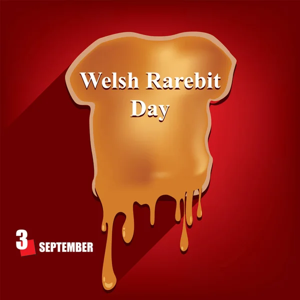 Evento Calendário Comemorado Setembro Welsh Rarebit Day —  Vetores de Stock