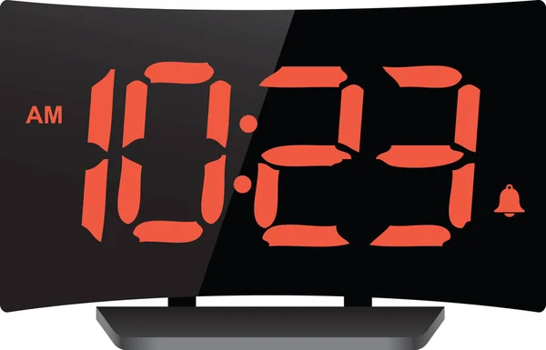 Reloj Despertador Electrónico Con Pantalla Digital Ilustración Vectorial — Archivo Imágenes Vectoriales