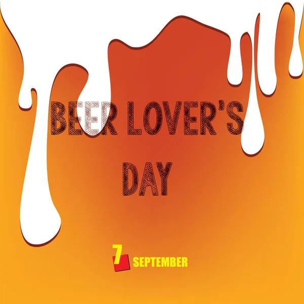 Evento Del Calendario Celebra Settembre Beer Lover Day — Vettoriale Stock