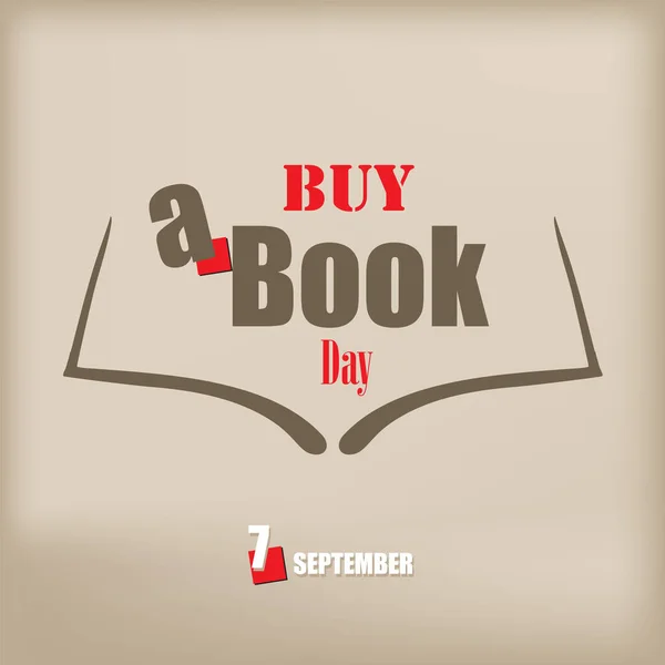 Evento Calendário Comemorado Setembro Comprar Dia Livro —  Vetores de Stock