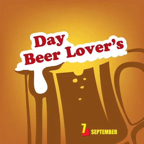 Εκδήλωση Γιορτάζεται Σεπτέμβριο Beer Lover Day — Διανυσματικό Αρχείο