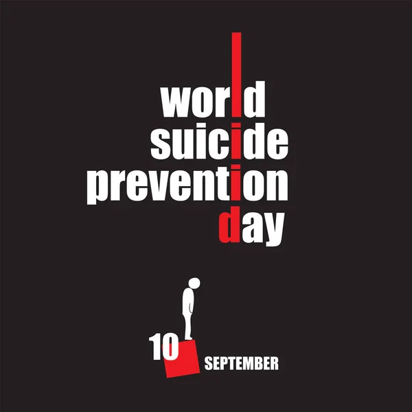 Kalenderevenemanget Firas September World Suicide Prevention Day — Stock vektor
