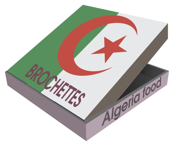 Kutu Cezayir gıda — Stok Vektör