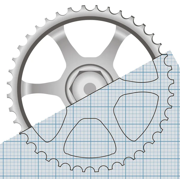 Ritning gears — Stock vektor