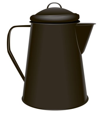 Çelik kahve demliği.