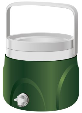 Plastic thermos with a tap clipart