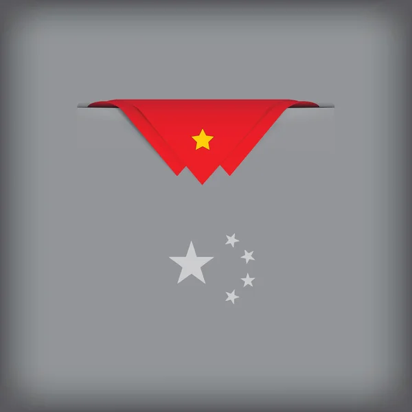 Abstraktes Bild China Flagge — Stockvektor