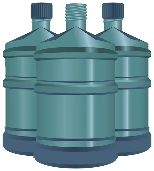 Velké lahve vody — Stockový vektor