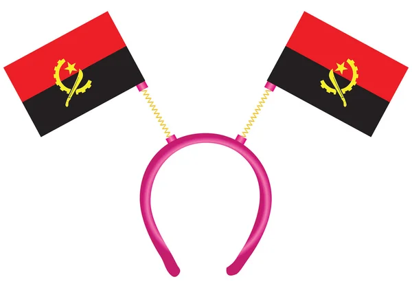Bandera de Angola en el tocado — Archivo Imágenes Vectoriales