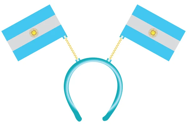 Bandera de Argentina en el tocado — Archivo Imágenes Vectoriales