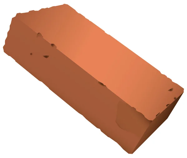 Tegel från röd lera — Stock vektor