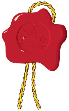Wax seal with crown clipart