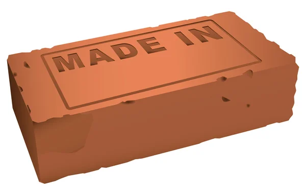 Brick is made in — Stock Vector