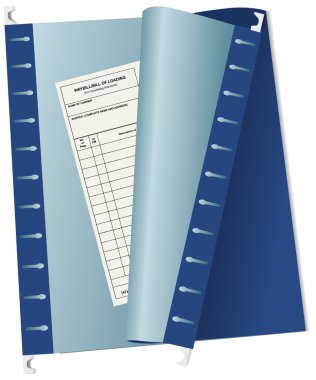Accounting waybill archive file clipart