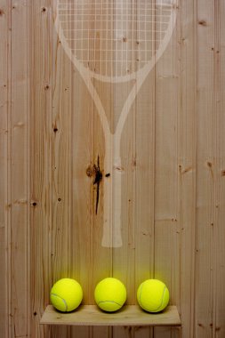 Place where it was hanging a tennis racket clipart