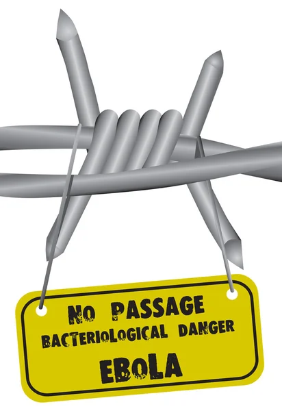 No pasar peligro bacteriológico — Archivo Imágenes Vectoriales