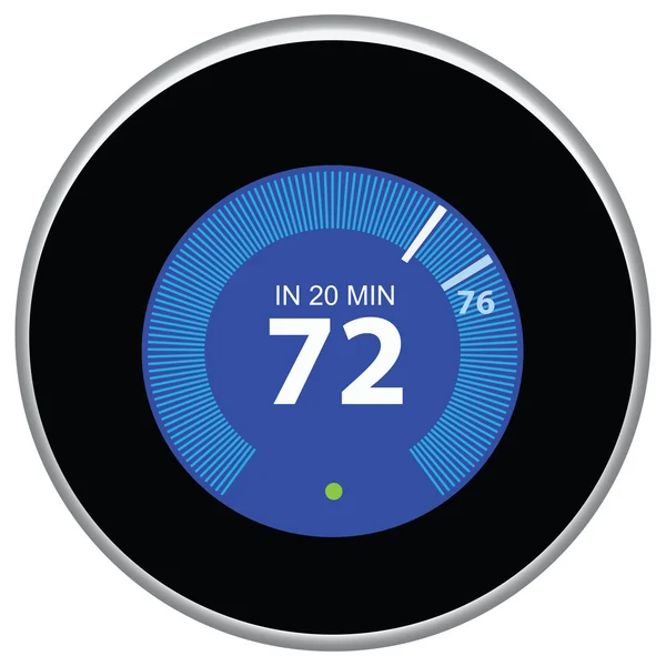 Nid Thermostat Bleu — Image vectorielle