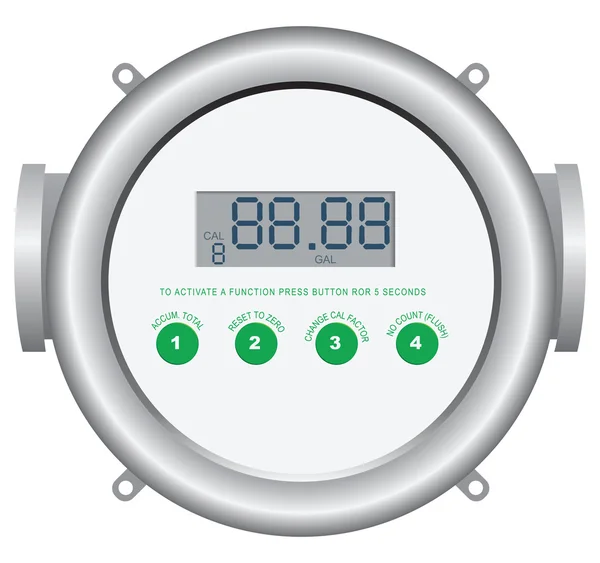 Débitmètre numérique — Image vectorielle