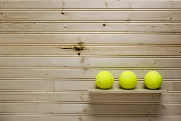 Three tennis balls — Stok fotoğraf