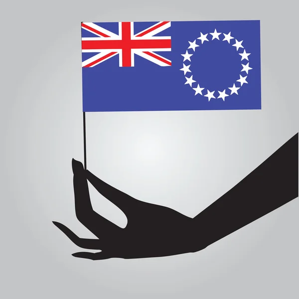 Stato di bandiera Isole Cook — Vettoriale Stock