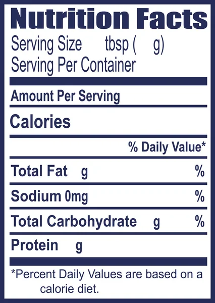 Fatti nutrizionali — Vettoriale Stock