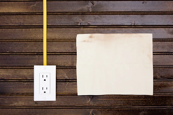 Socket with cable connected — Stock Photo, Image