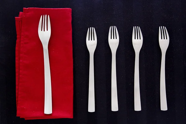 Set canteens forks — Stock Photo, Image