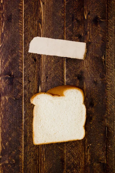 Portion piece of white bread — Stock Photo, Image