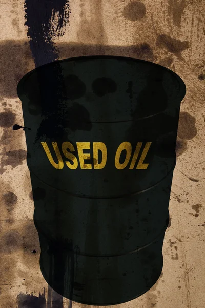 Barrel of used industrial oils — Stock Photo, Image