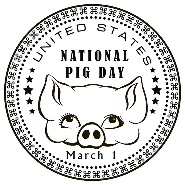 Journée nationale du porc — Image vectorielle