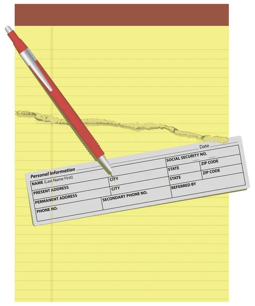 Información personal del empleado — Vector de stock