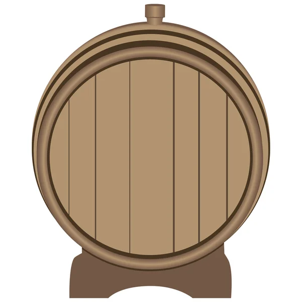 Tapón enchufado de barril de madera — Vector de stock