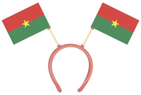 Bandeiras para a cabeça Witty Burkina Faso — Vetor de Stock