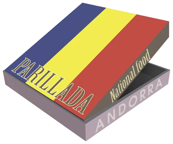 Parillada - nemzeti élelmiszer Andorrából — Stock Vector