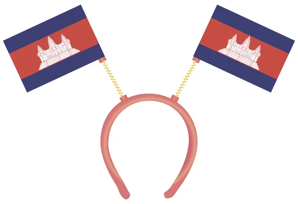 Πνευματώδης κόμμωση σημαίες Καμπότζη — Διανυσματικό Αρχείο