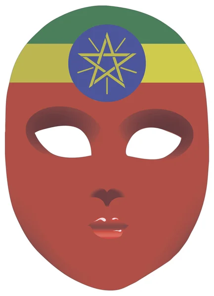 Ethiopia mask — Stock Vector