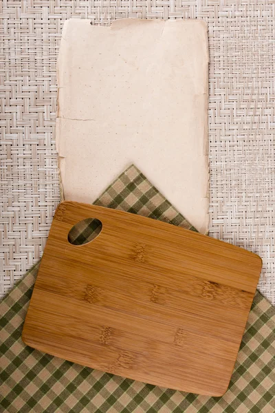Cutting board on a napkin — Stock Photo, Image