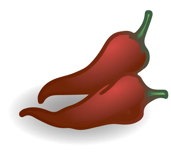 Pimientos rojos picantes — Vector de stock