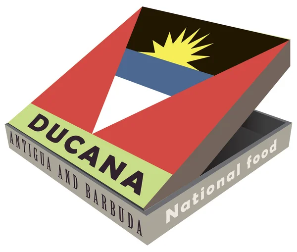 Ducana - το εθνικό φαγητό της γλυκοπατάτες — Διανυσματικό Αρχείο