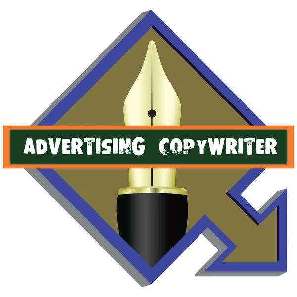 Indicatore di pubblicità Copywriter — Vettoriale Stock