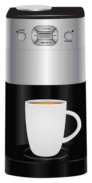 Kaffeekanne und Tasse Kaffee — Stockvektor