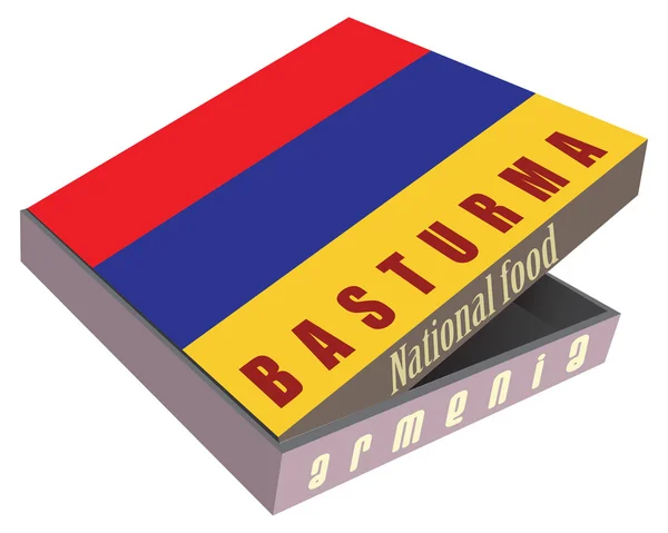 Basturma - prato nacional armênio de carne — Vetor de Stock