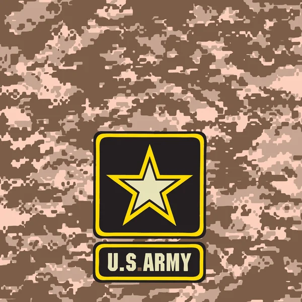 Béžové pozadí kamufláž Army — Stockový vektor