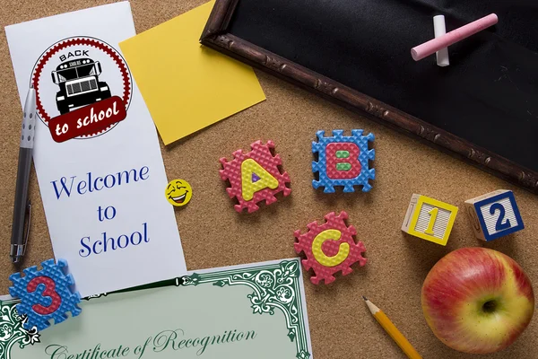 Symbolic poster Welcome back to school — Stock Photo, Image