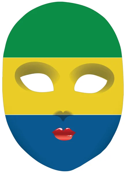 Gabón máscara — Vector de stock